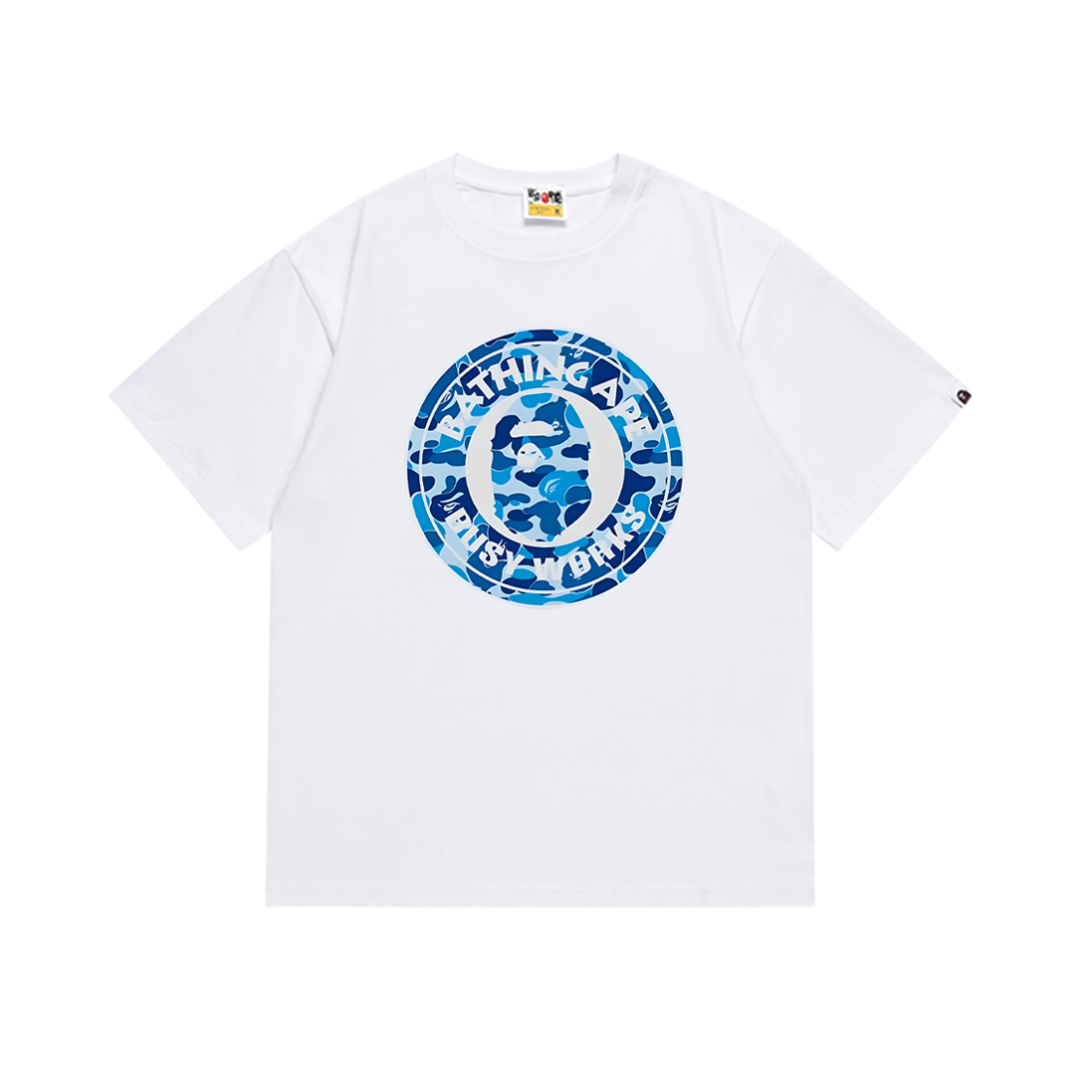Bathing Shark and ape head print T-Shirt NextBlock