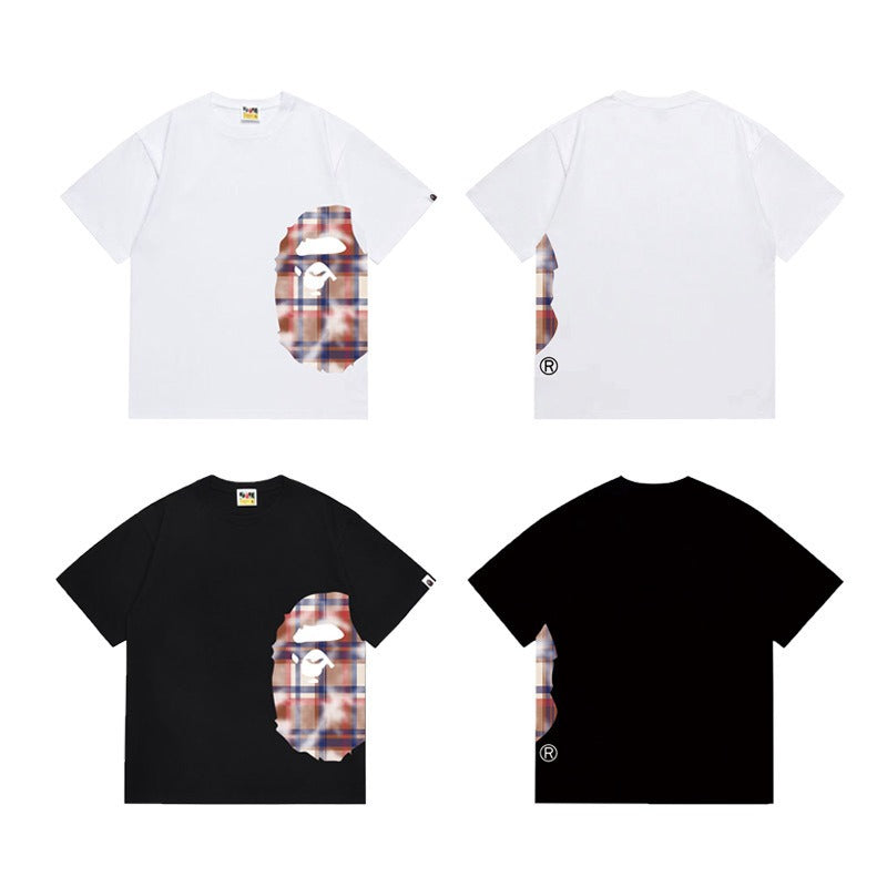 Bathing Shark and ape head print T Shirts NextBlock