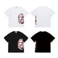 Bathing Shark and ape head print T Shirts NextBlock