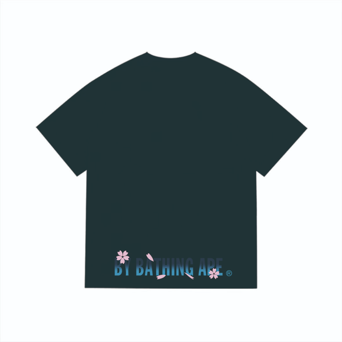 Bathing Shark and ape head print T-Shirt NextBlock
