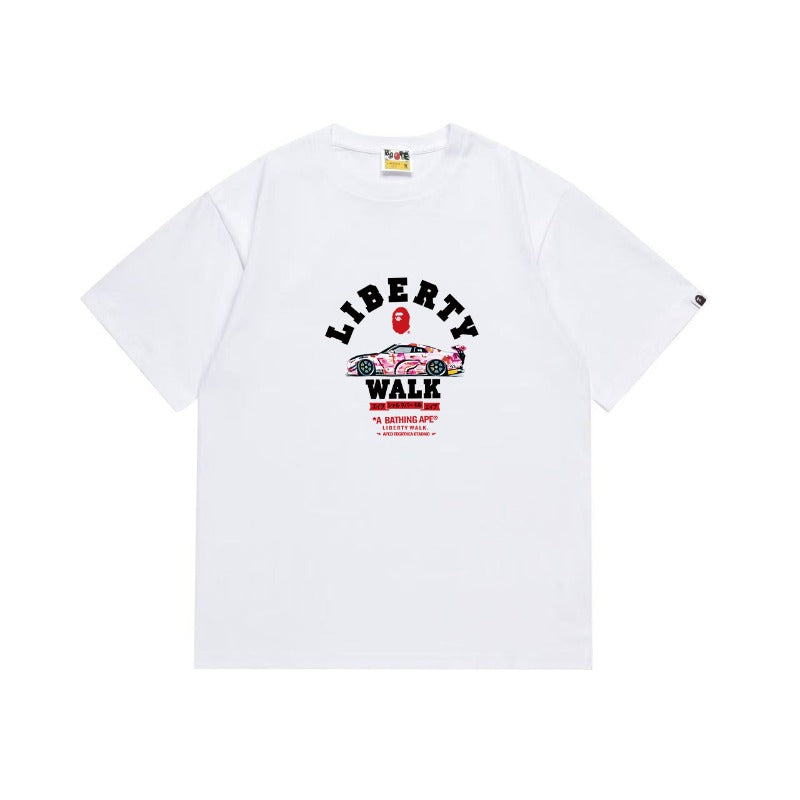 Bathing Shark and ape head print T Shirts NextBlock