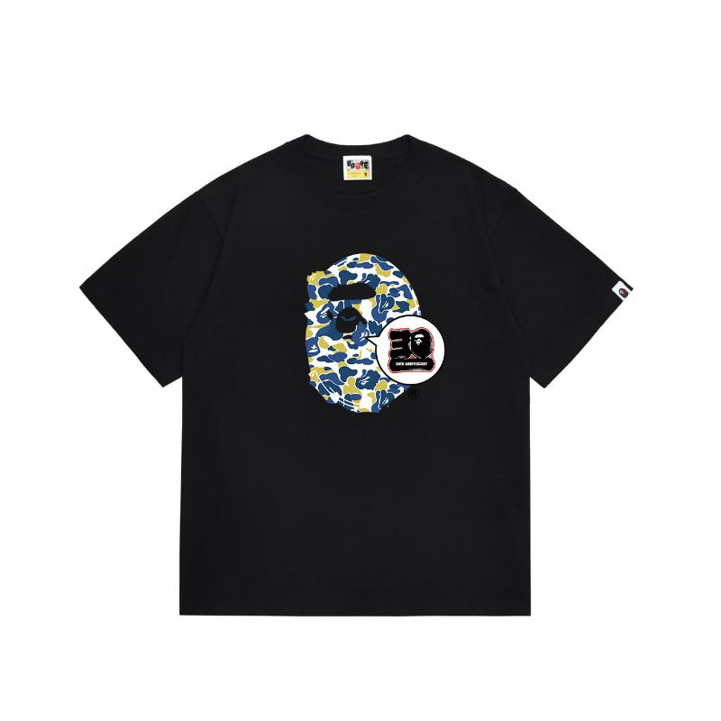 Bathing Shark and ape head print T Shirts NextBlock