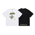 Bathing Shark and ape head print T-Shirt NextBlock