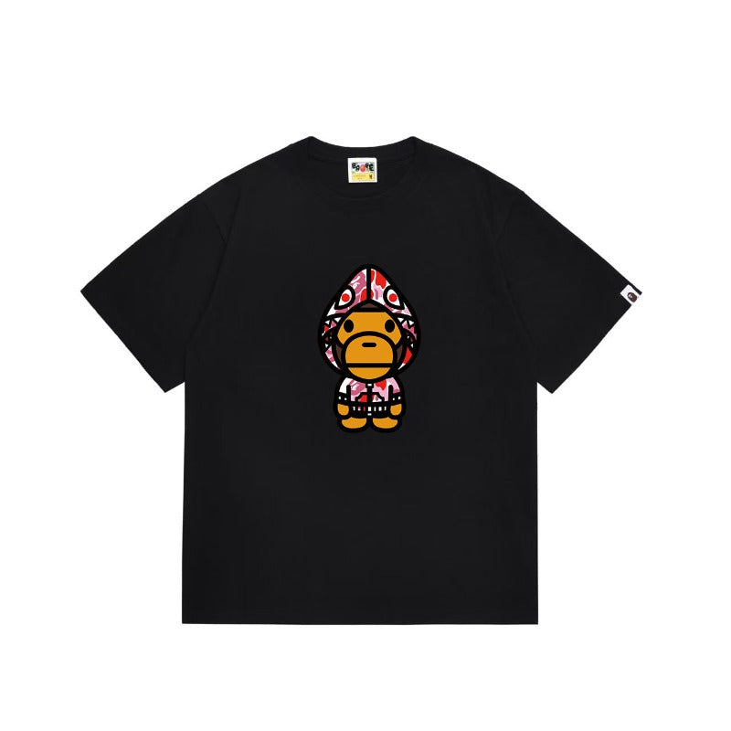 Bathing Shark and ape head print T Shirts NextBlock