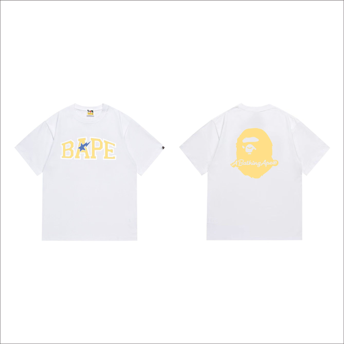 Bathing Shark and ape head print T-Shirt NextBlock