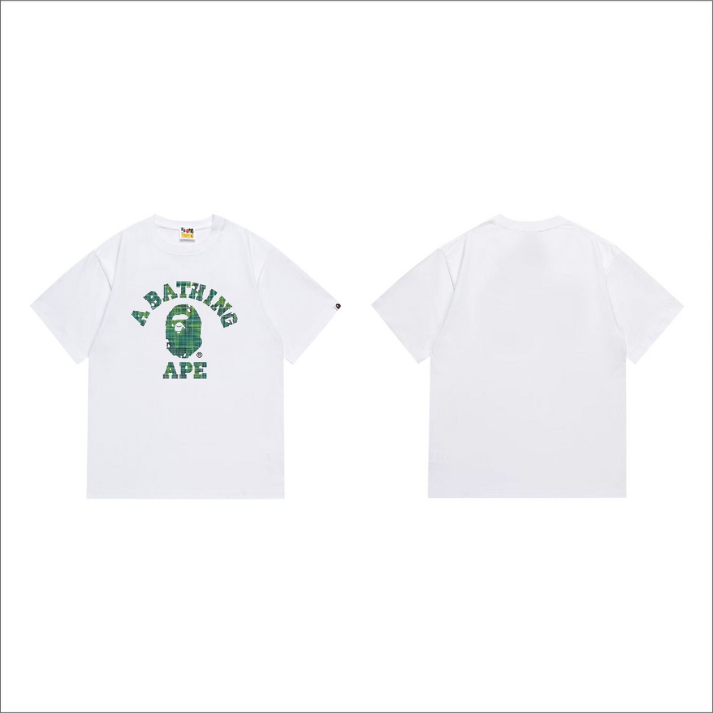 Bathing Shark and ape head print T-Shirt NextBlock