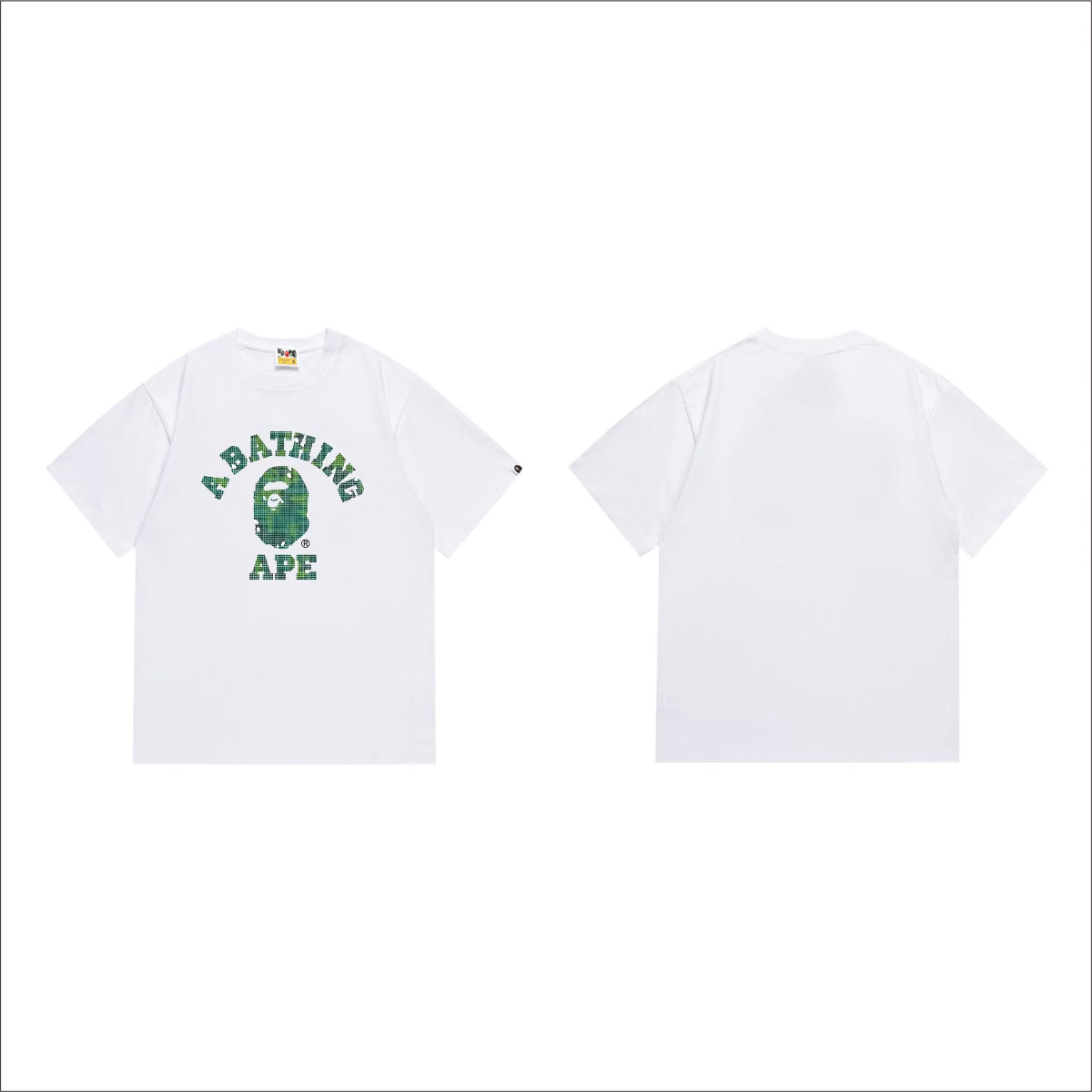 Bathing Shark and ape head print T-Shirt NextBlock