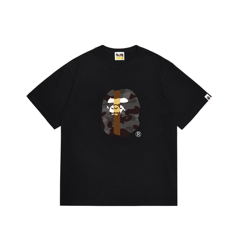 Bathing Shark and ape head print T Shirts NextBlock