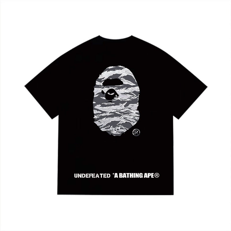 Bathing Shark and ape head print T Shirts NextBlock