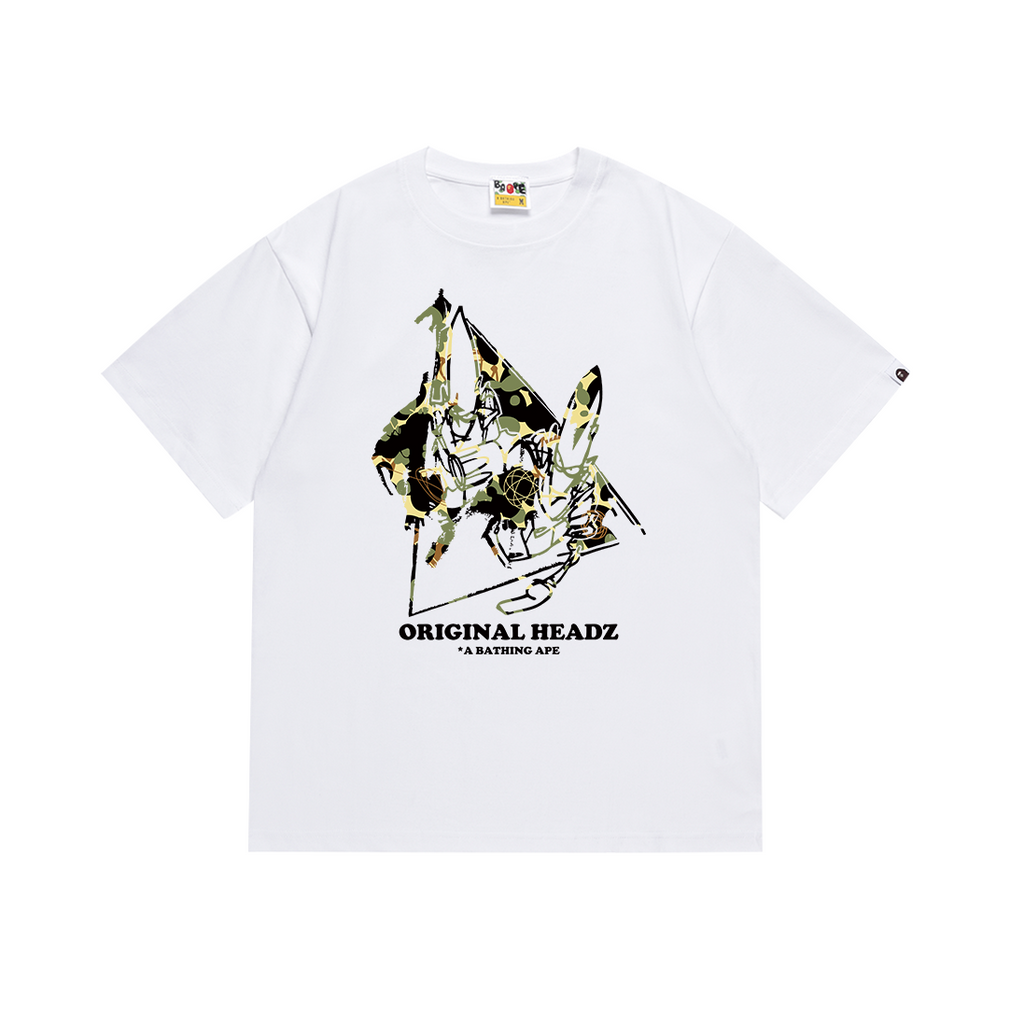 Bathing Shark and ape head print T Shirts NextBlock