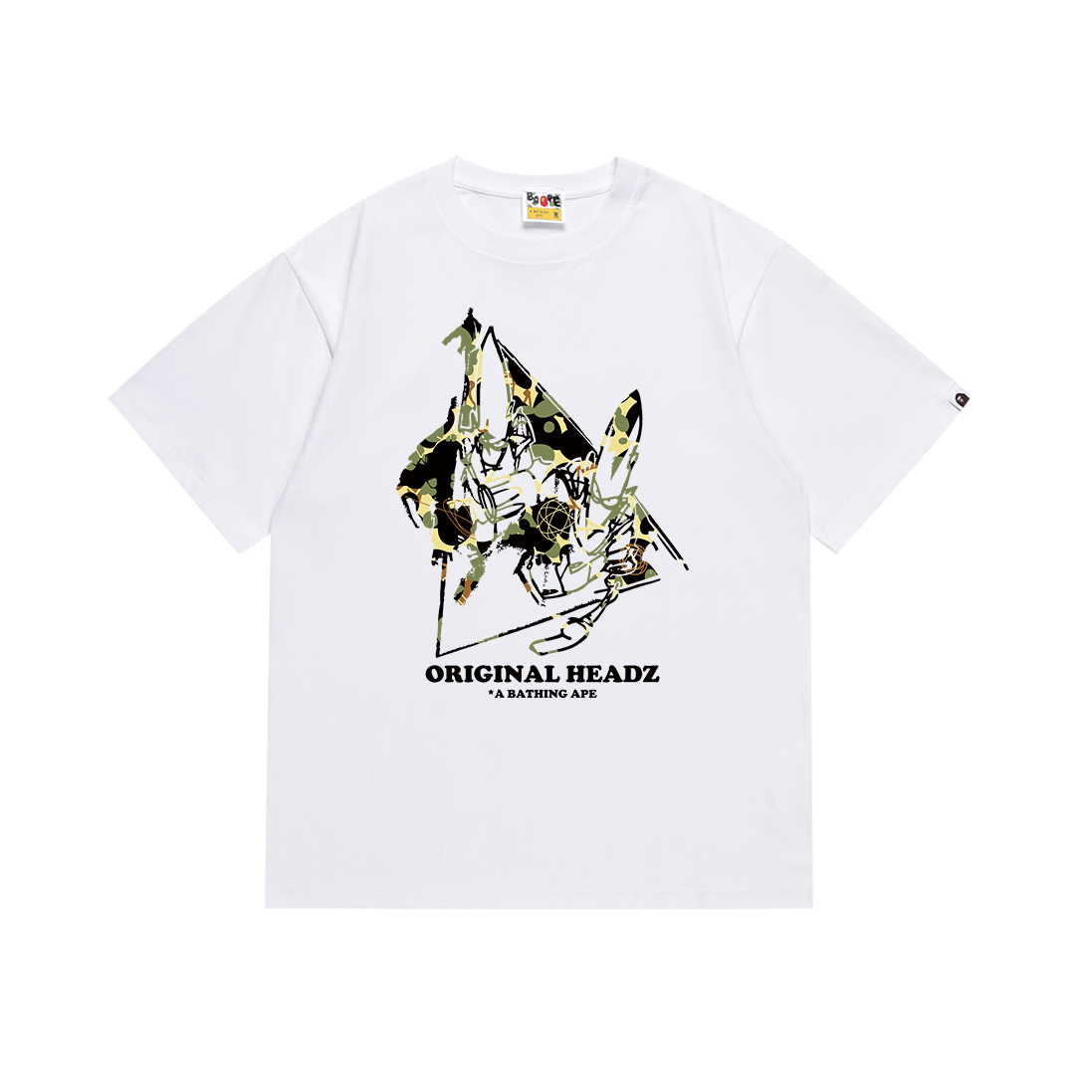Bathing Shark and ape head print T Shirts NextBlock
