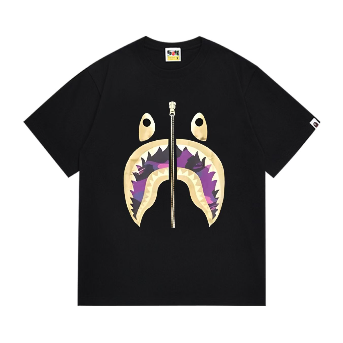 Bathing Shark and ape head print T-Shirt NextBlock