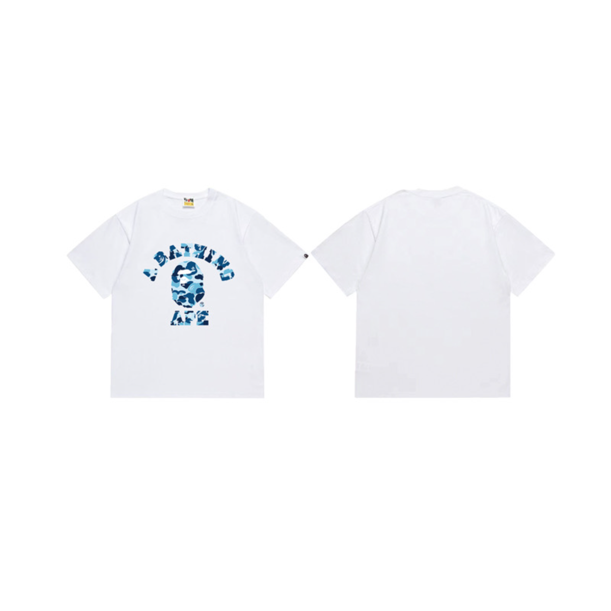 Bathing Shark and ape head print T-Shirt NextBlock