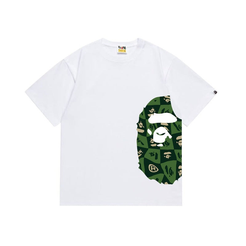 Bathing Shark and ape head print T Shirts NextBlock