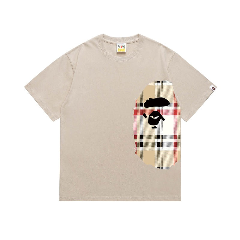 Bathing Shark and ape head print T Shirts NextBlock
