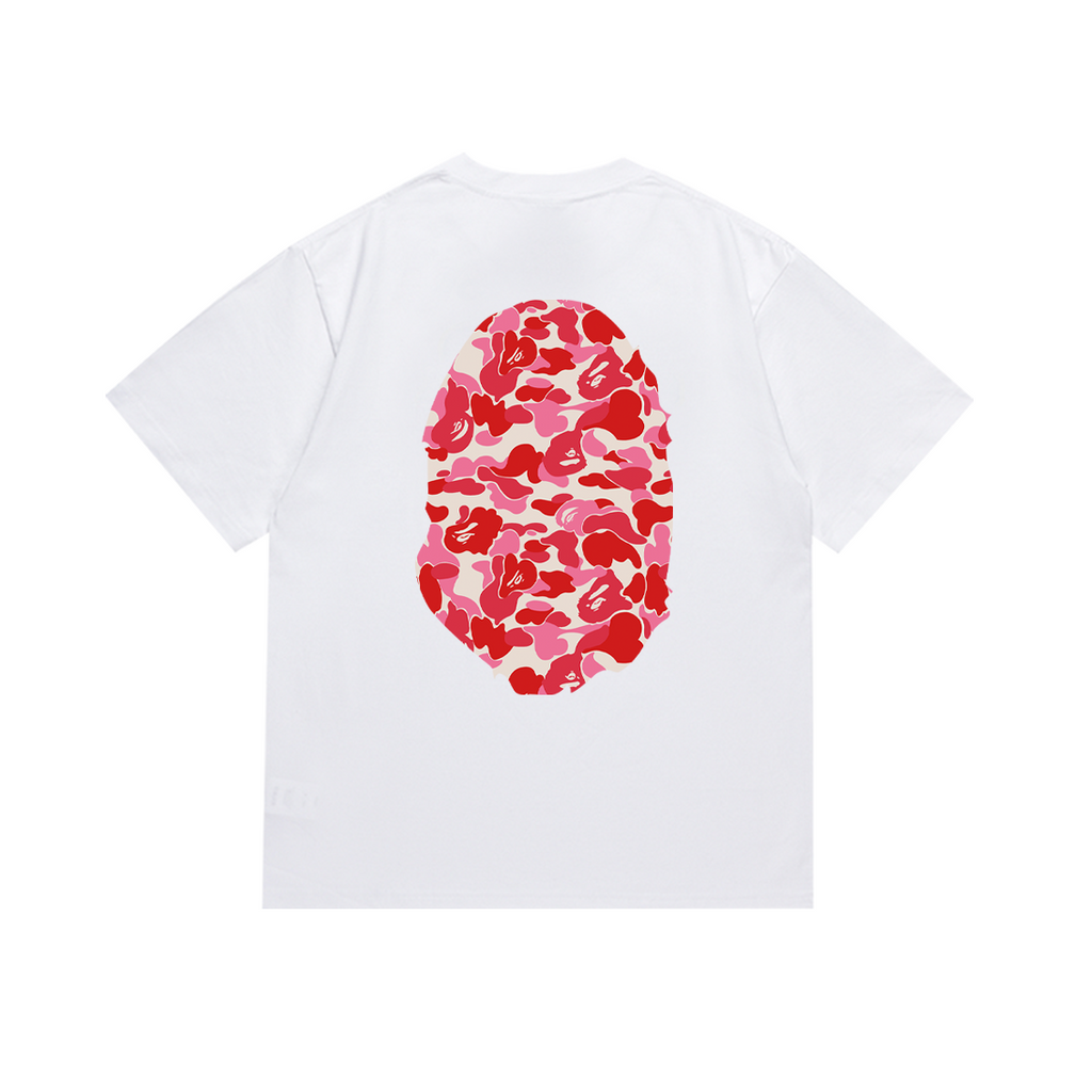 Bathing Shark and ape head print T-Shirt NextBlock