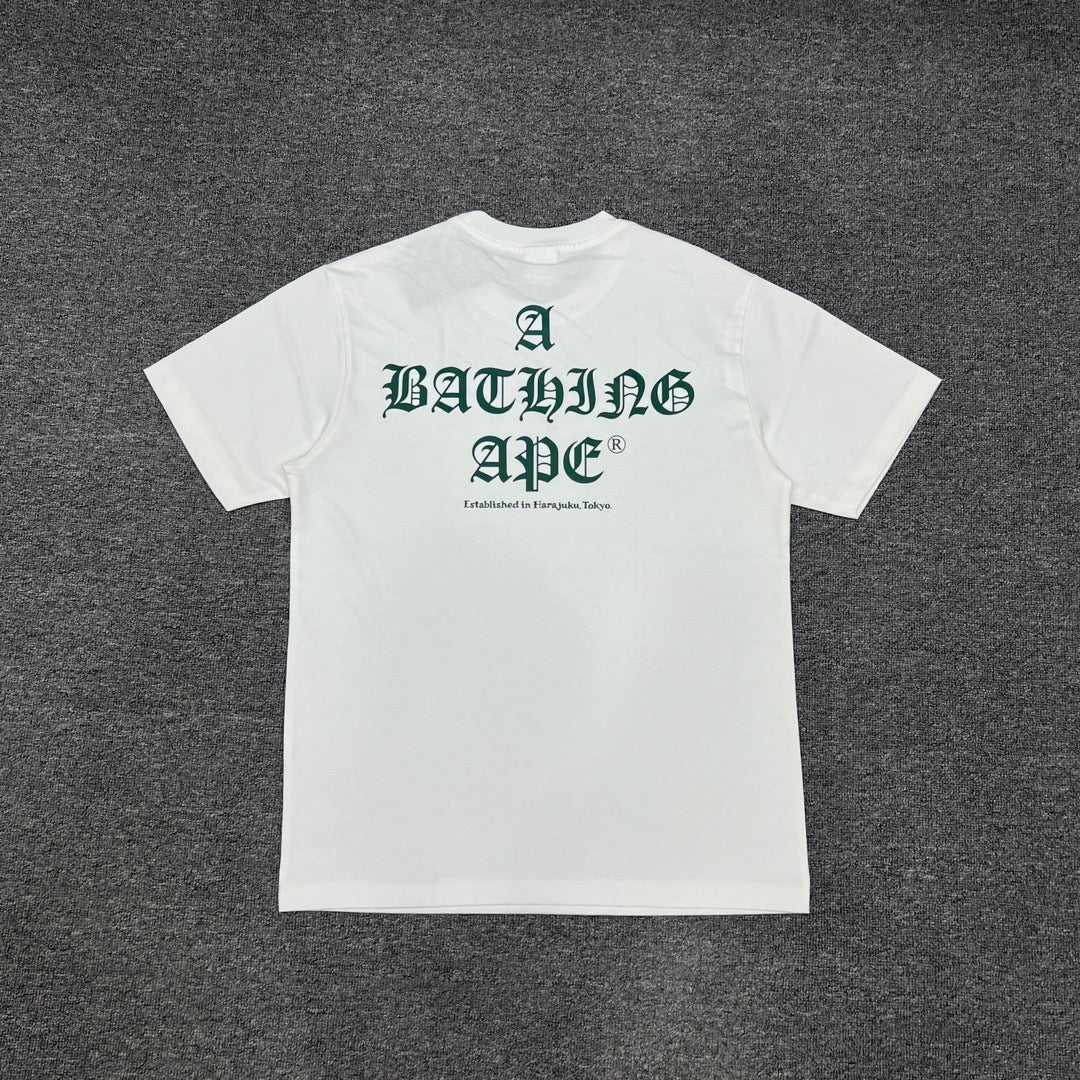 Bathing Shark and ape head print T-Shirt NextBlock