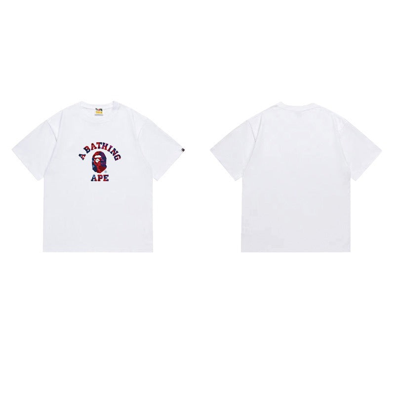 Bathing Shark and ape head print T Shirts NextBlock