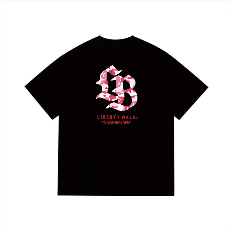 Bathing Shark and ape head print T Shirts NextBlock