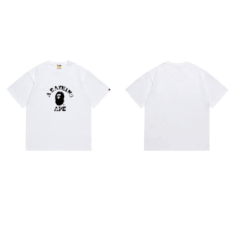 Bathing Shark and ape head print T Shirts NextBlock