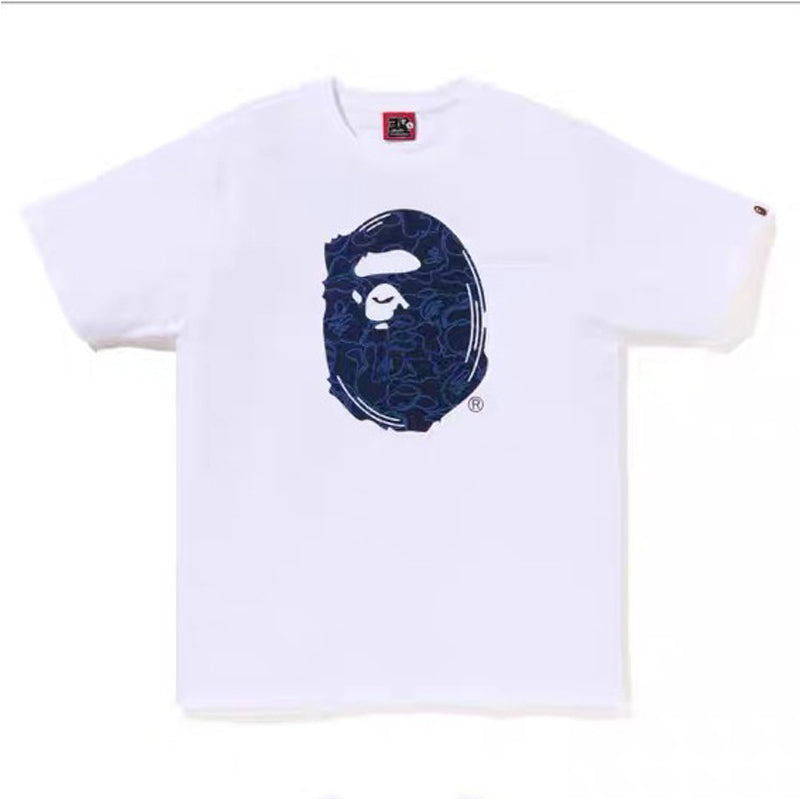 BAPE Bathing Shark and ape head print T Shirt NextBlock