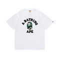 Bathing Shark and ape head print T-Shirt NextBlock