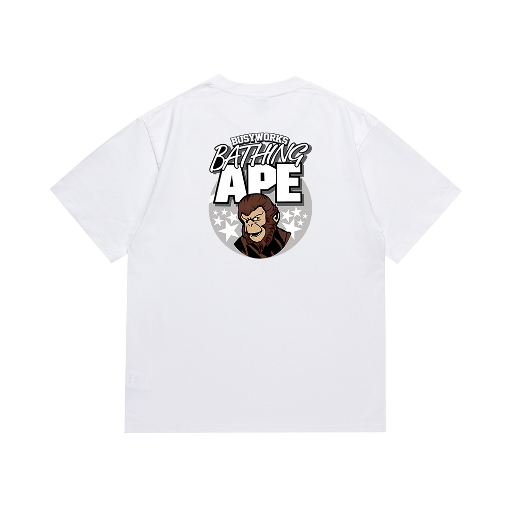 Bathing Shark and ape head print T Shirts NextBlock