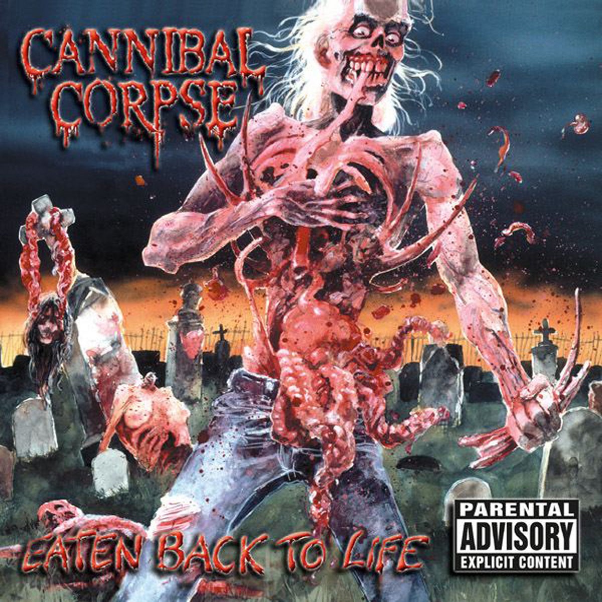 Cannibal Corpse - Eaten Back To Life (LP, Lilac/red splatter, poster)