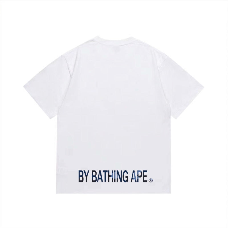 Bathing Shark and ape head print T Shirts NextBlock