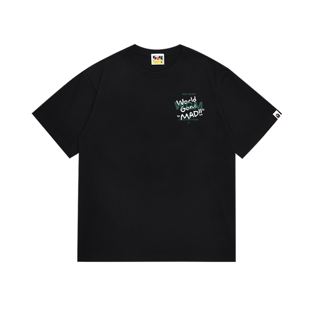 Bathing Shark and ape head print T-Shirt NextBlock