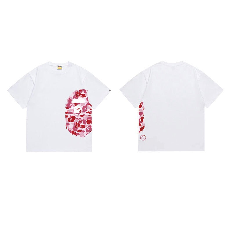Bathing Shark and ape head print T Shirts NextBlock