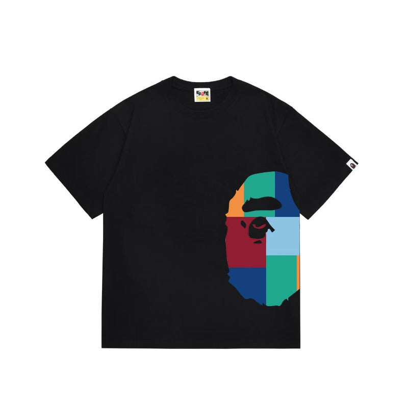 Bathing Shark and ape head print T Shirts NextBlock