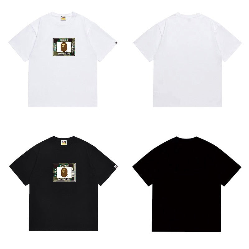 Bathing Shark and ape head print T Shirts NextBlock