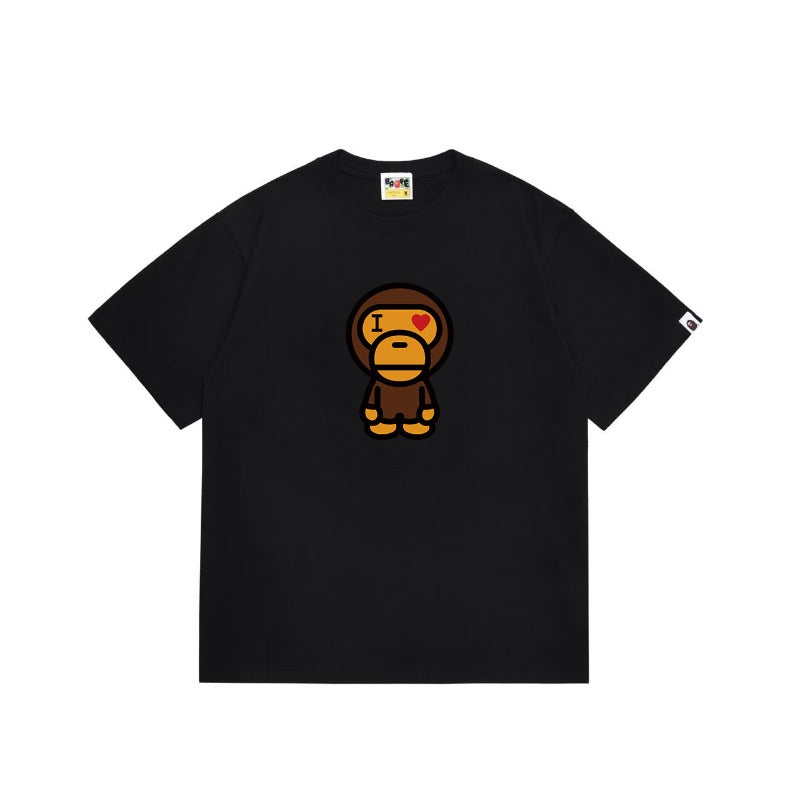 Bathing Shark and ape head print T Shirts NextBlock