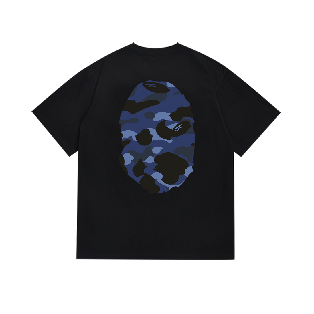 Bathing Shark and ape head print T-Shirt NextBlock