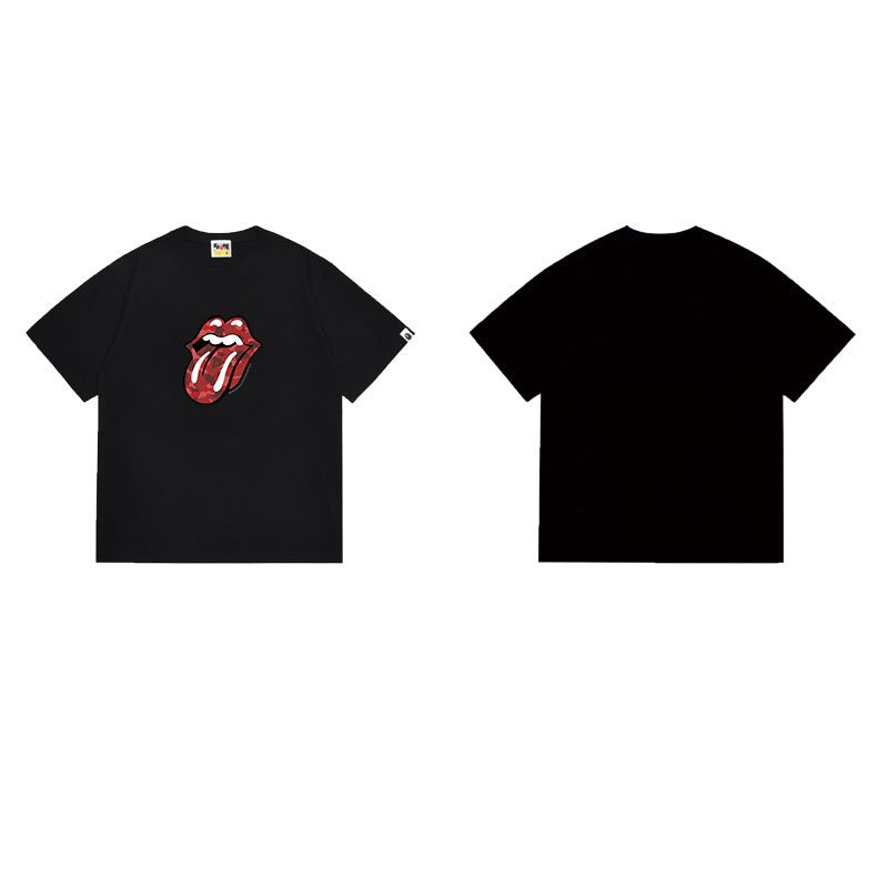 Bathing Shark and ape head print T Shirts NextBlock