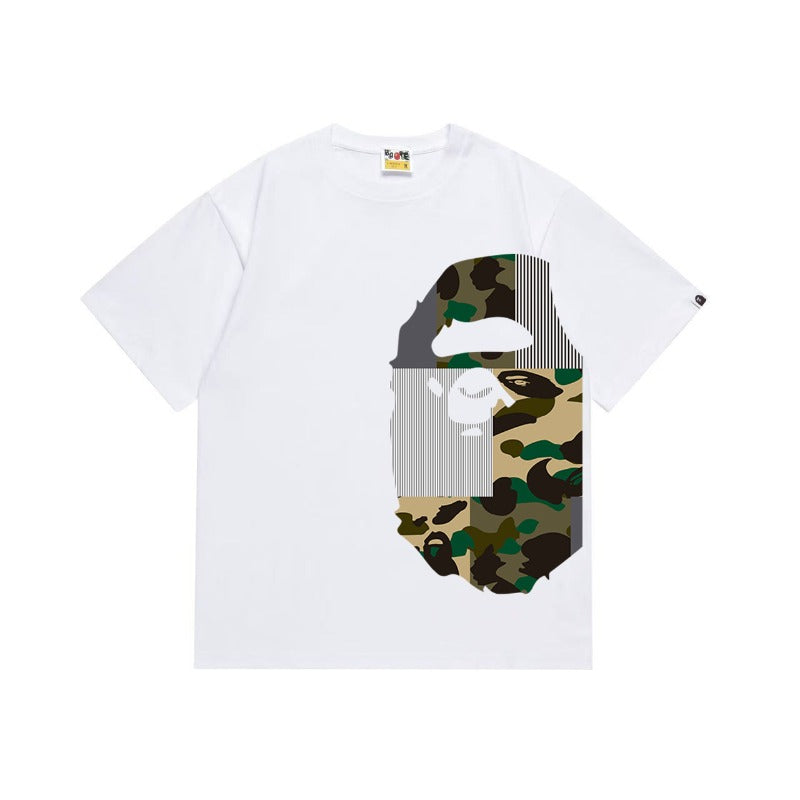 Bathing Shark and ape head print T Shirts NextBlock