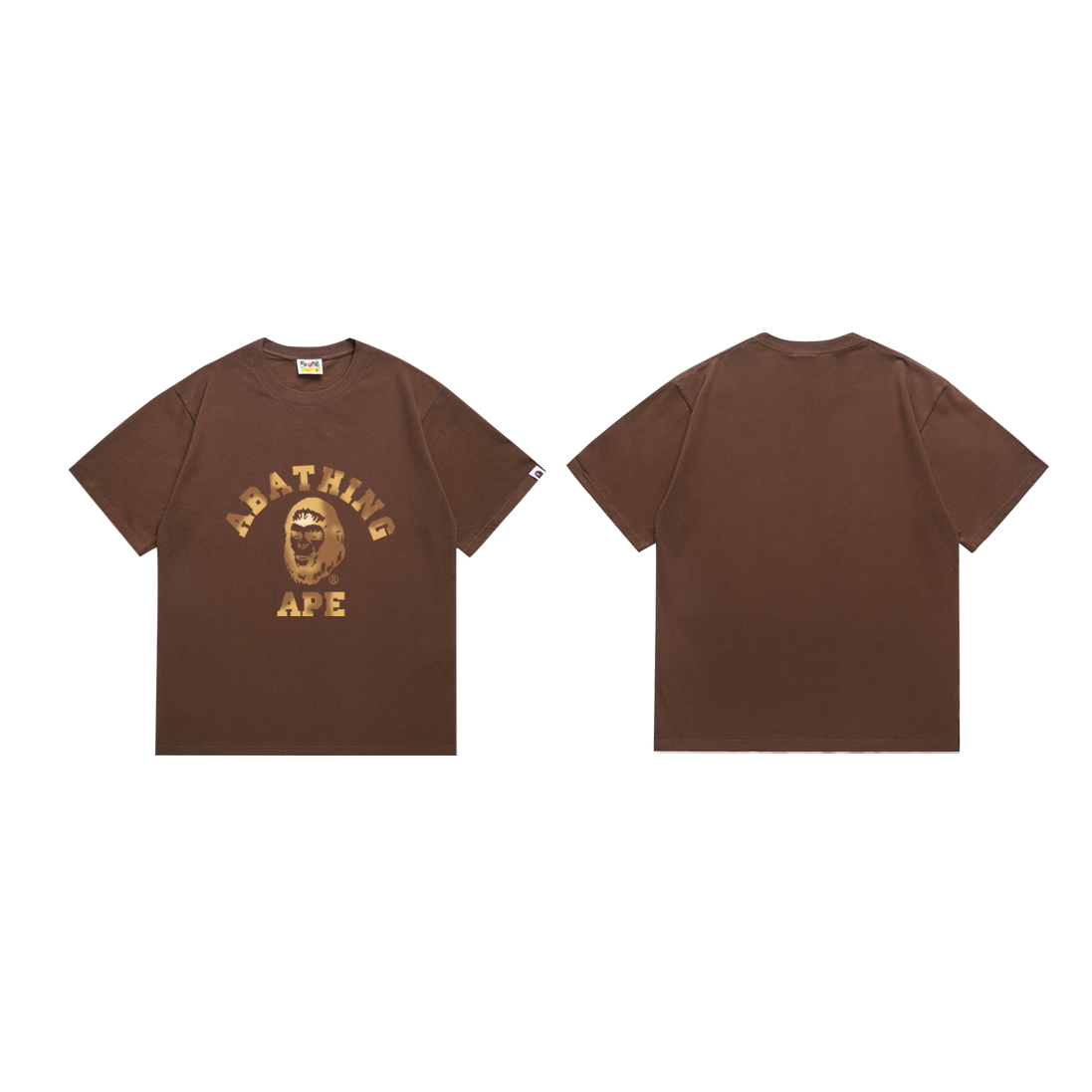 Bathing Shark and ape head print T-Shirt NextBlock