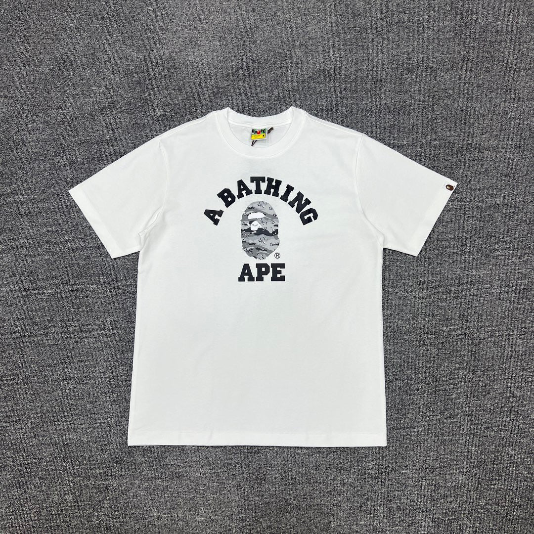 Bathing Shark and ape head print T-Shirt NextBlock