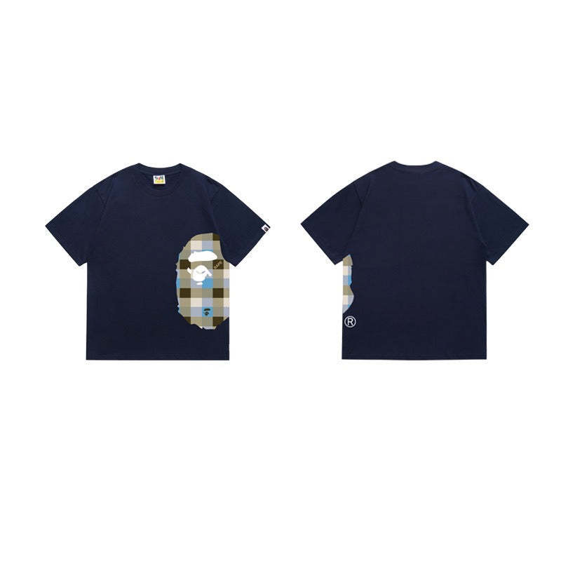 Bathing Shark and ape head print T Shirts NextBlock