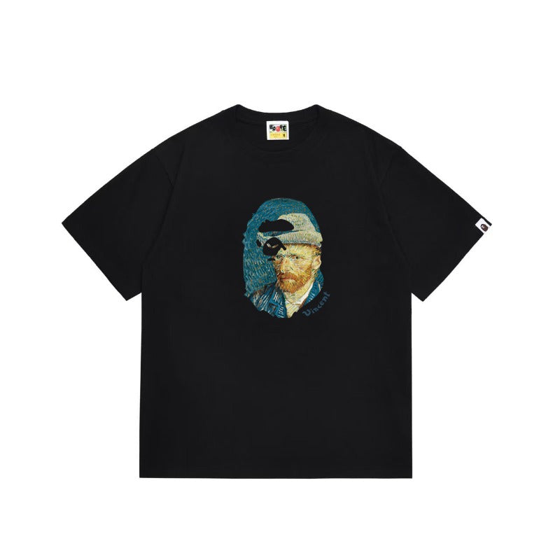 Bathing Shark and ape head print T Shirts NextBlock