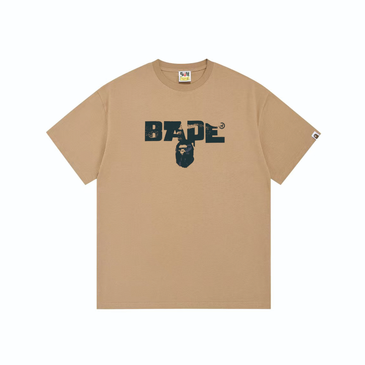 Bathing Shark and ape head print T-Shirt NextBlock