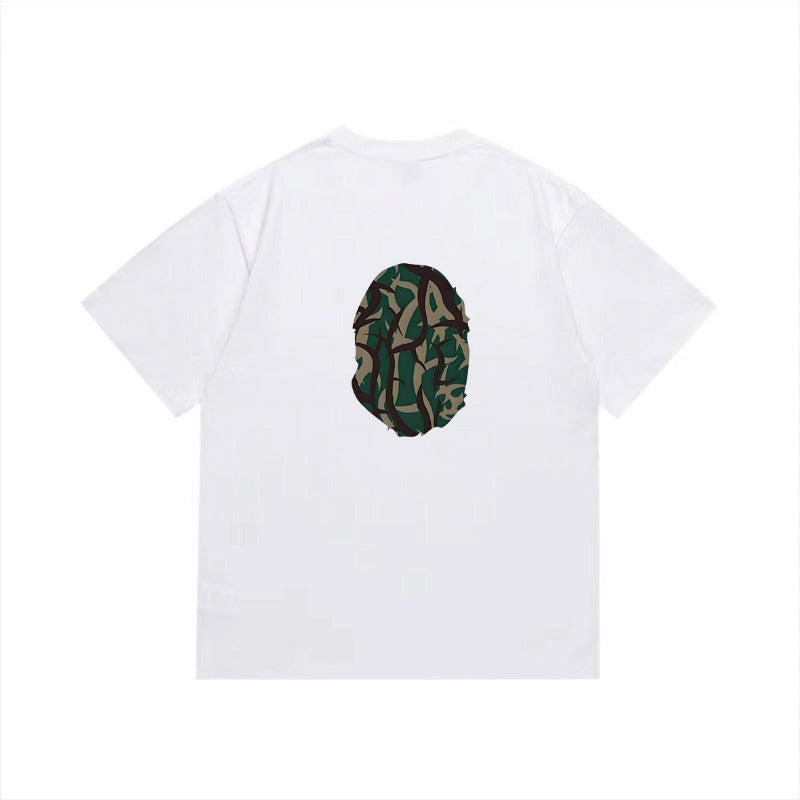 Bathing Shark and ape head print T Shirts NextBlock