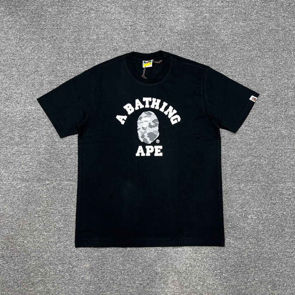 Bathing Shark and ape head print T-Shirt NextBlock