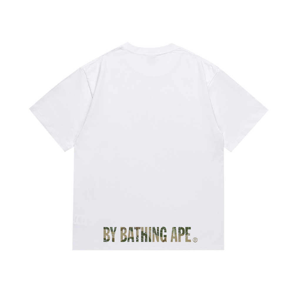 Bathing Shark and ape head print T-Shirt NextBlock
