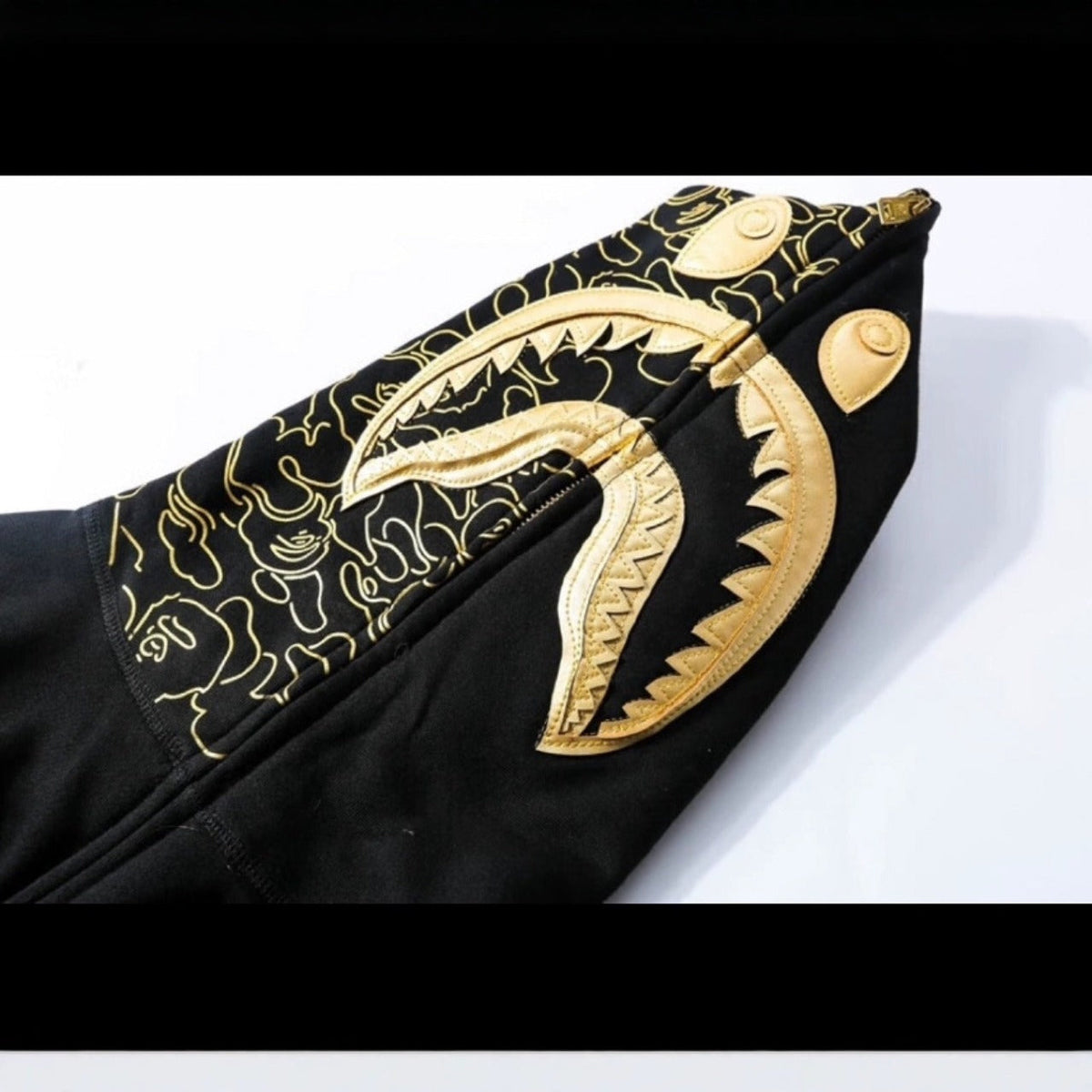 Bathing Shark and ape head print hoode BAPE autumnwinter3dprinting NextBlock