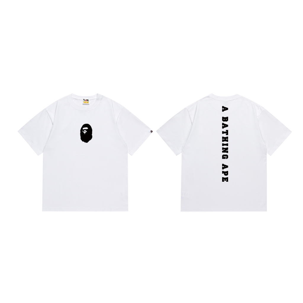Bathing Shark and ape head print T-Shirt NextBlock