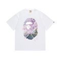 Bathing Shark and ape head print T-Shirt NextBlock