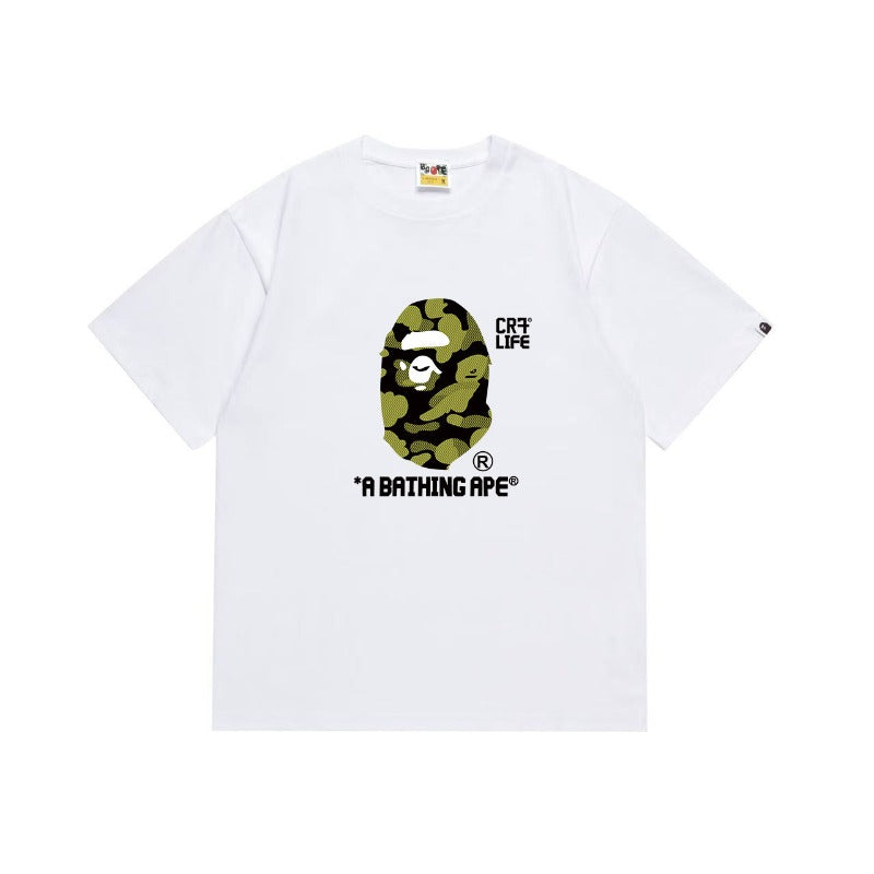 Bathing Shark and ape head print T Shirts NextBlock