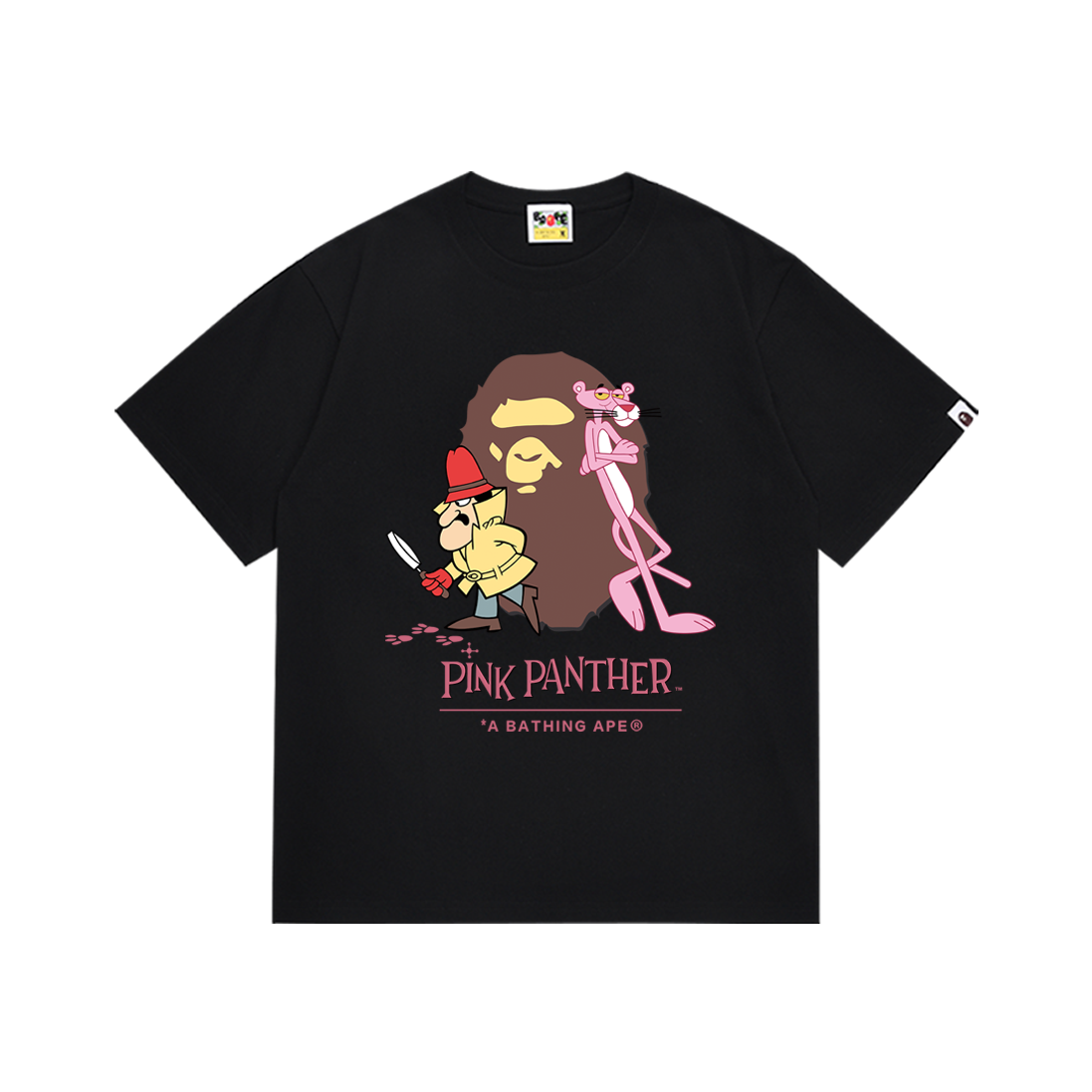 Bathing Shark and ape head print T-Shirt NextBlock